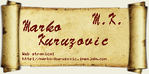 Marko Kuruzović vizit kartica
